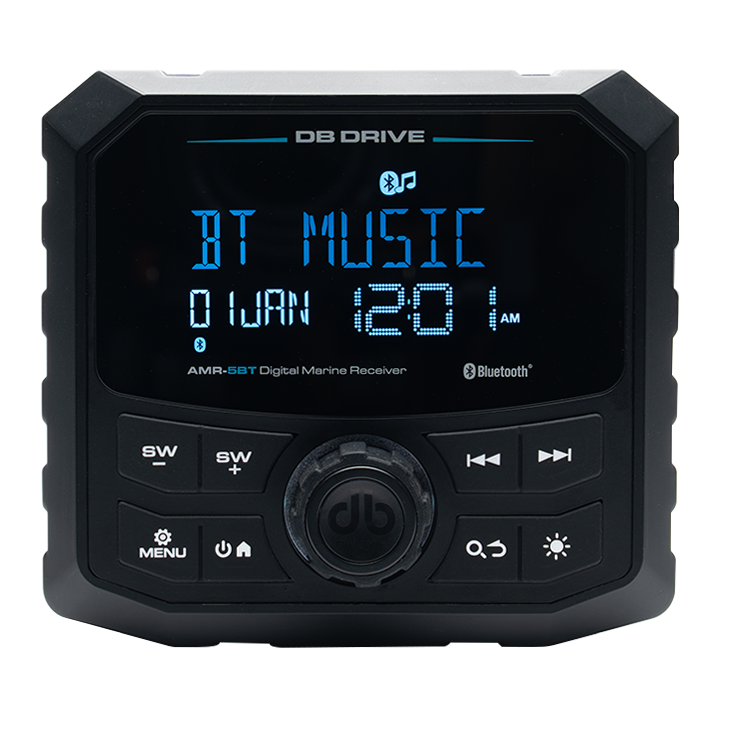 AMR-5BT : Receptor marino digital LCD de 2 V con Bluetooth