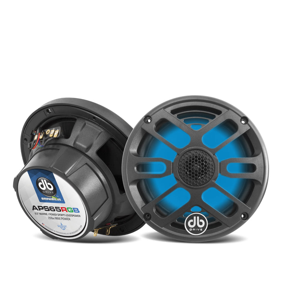APS65RGB: Bocinas Marinas de 2 Vías de 6.5" con Iluminación RGB (Negras) (1 Par)