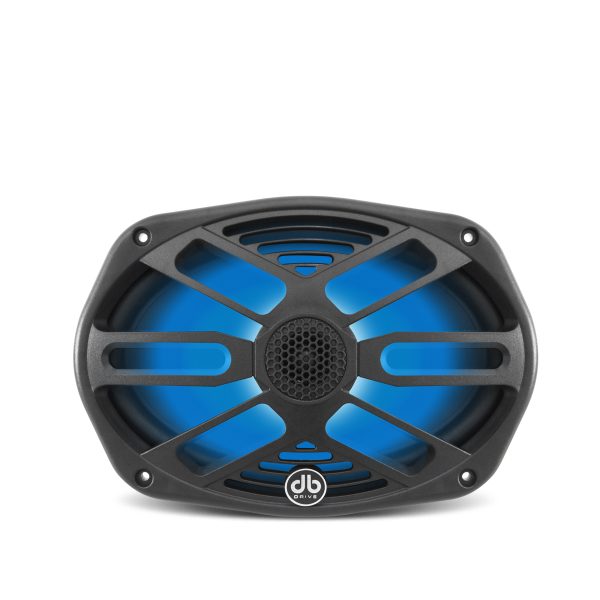 APS69RGB: Bocinas Marinas de 6" x 9" con Iluminación RGB (Negras) (1 Par)