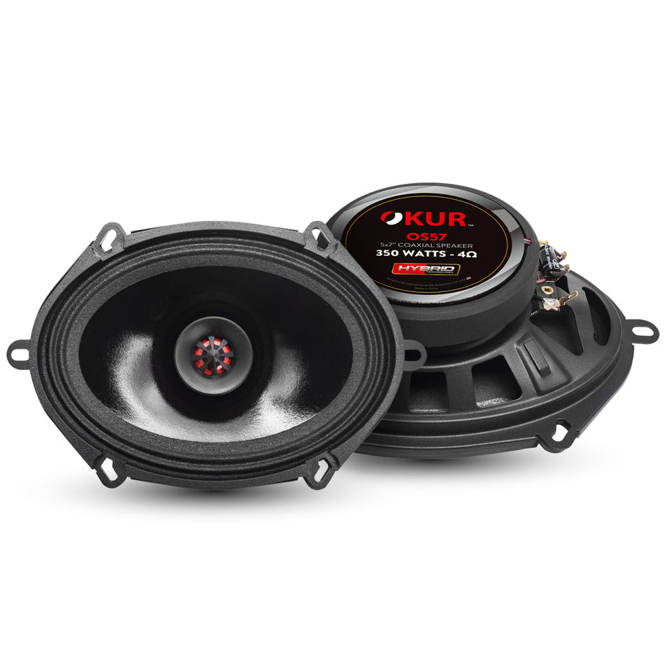 OS57 : Bocinas coaxiales de 5" × 7" (1 par)
