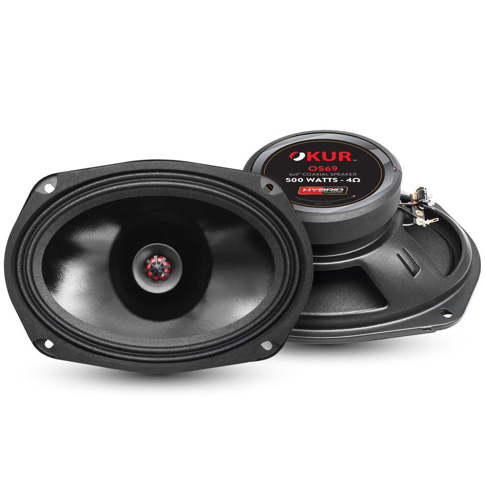 OS69 : Bocinas coaxiales de 6" × 9" (1 par)