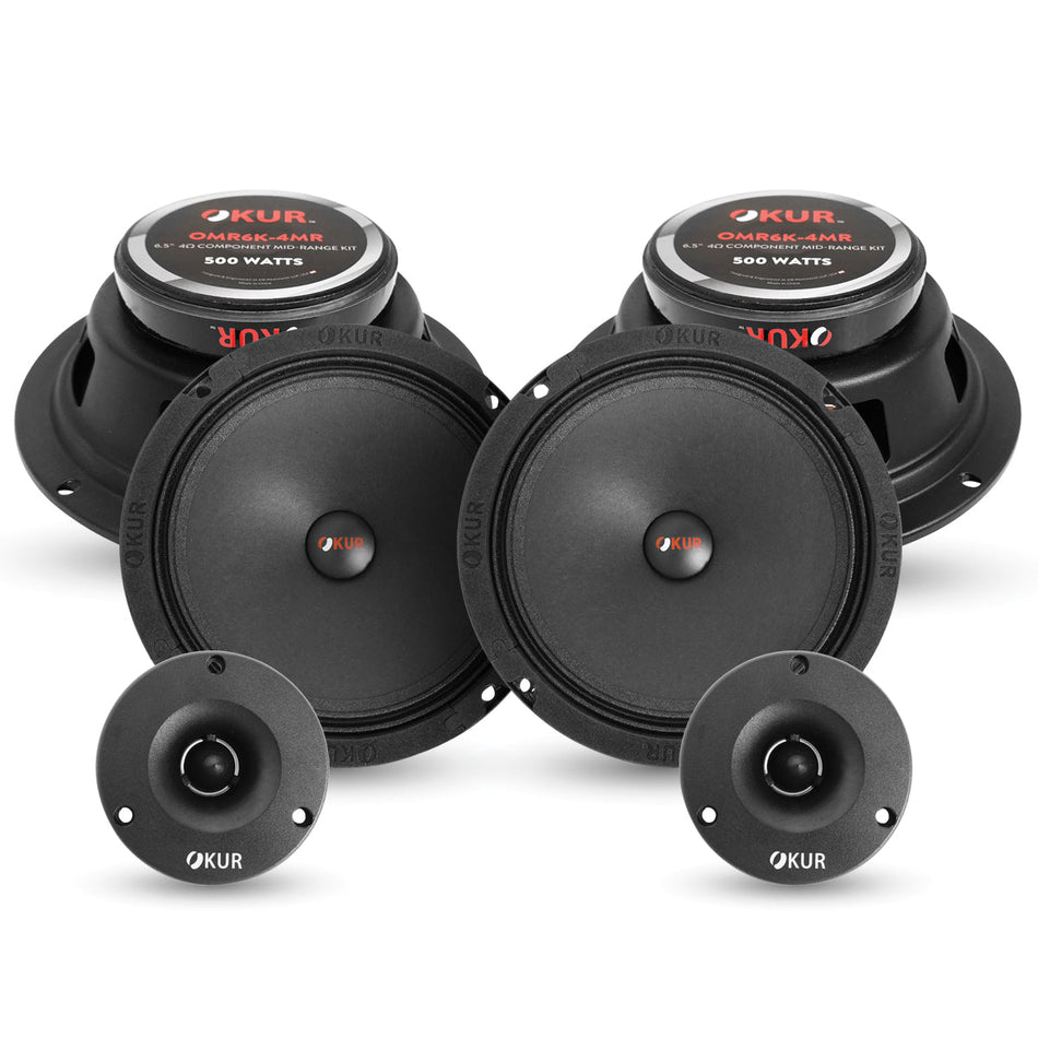 OMR6K-4MR : 6.5in Component - 4 Mids, 2 Tweeters