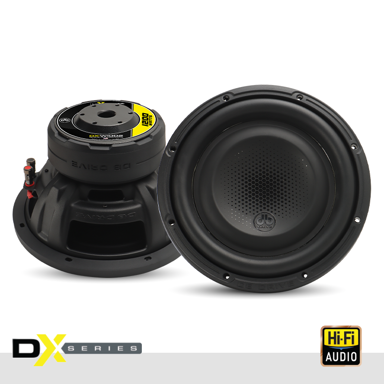 DX-W10D2 : Subwoofer DX de 10 pulgadas con doble bobina de voz de 2 ohmios