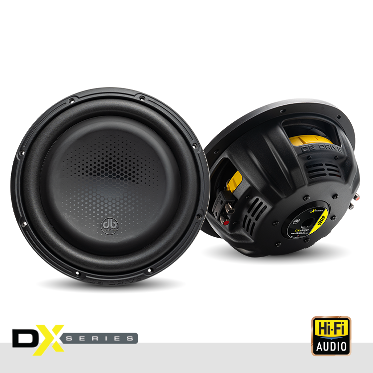 DX-W12F : Subwoofer shallow DX de 12 pulgadas con doble bobina de voz de 4 ohmios