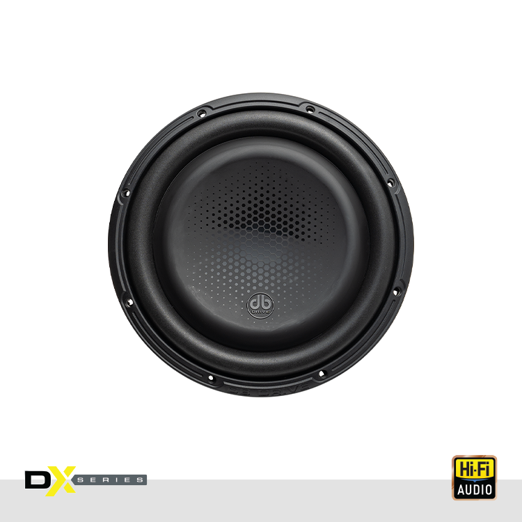 DX-W12F : Subwoofer shallow DX de 12 pulgadas con doble bobina de voz de 4 ohmios