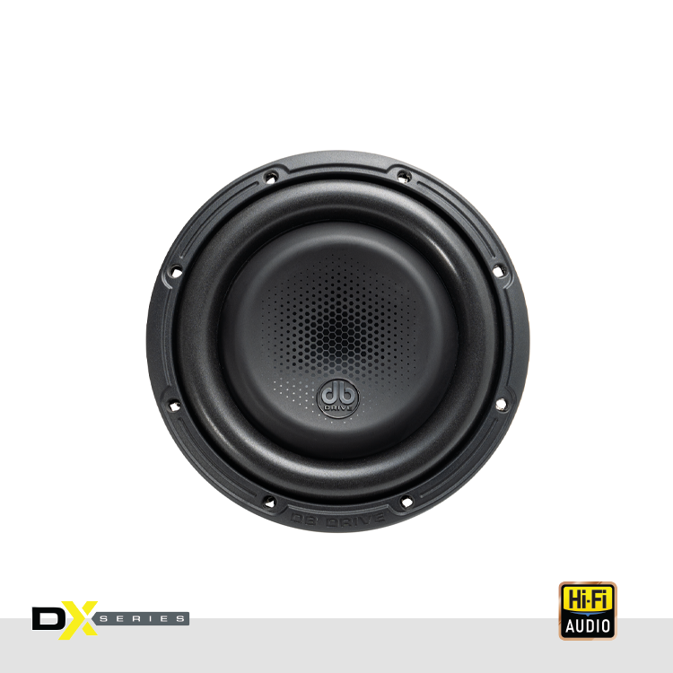 DX-W8F : Subwoofer shallow DX de 8 pulgadas con doble bobina de voz de 4 ohmios