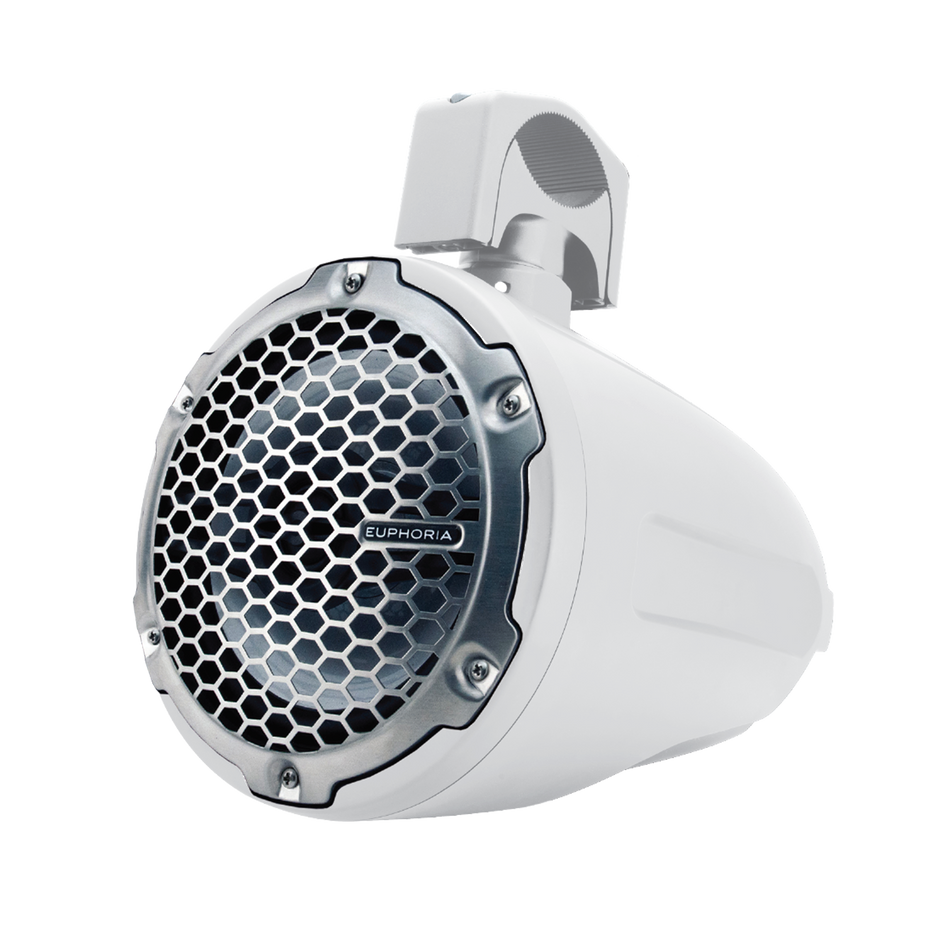 ERMT77-W : Bocinas marinas de torre Reference de 7.7" con iluminación decorativa RGB (1 par) - BLANCAS