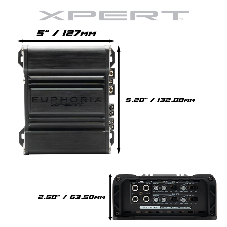 EX100.4: Amplificador Clase D de rango completo de 4 canales