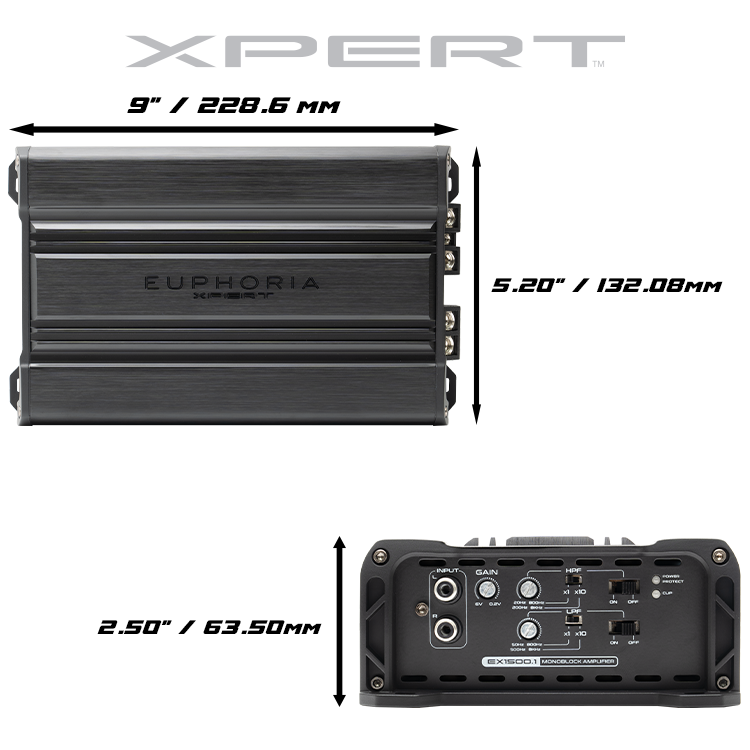 EX1500.1: Amplificador monoblock Clase D de rango completo