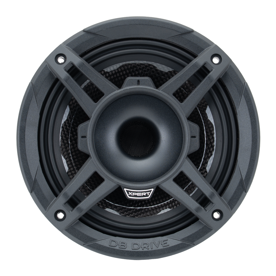 EX6NCD-CF: Altavoz NEO de fibra de carbono de 6.5" de 2 vías con driver de compresión montado en la parte trasera.