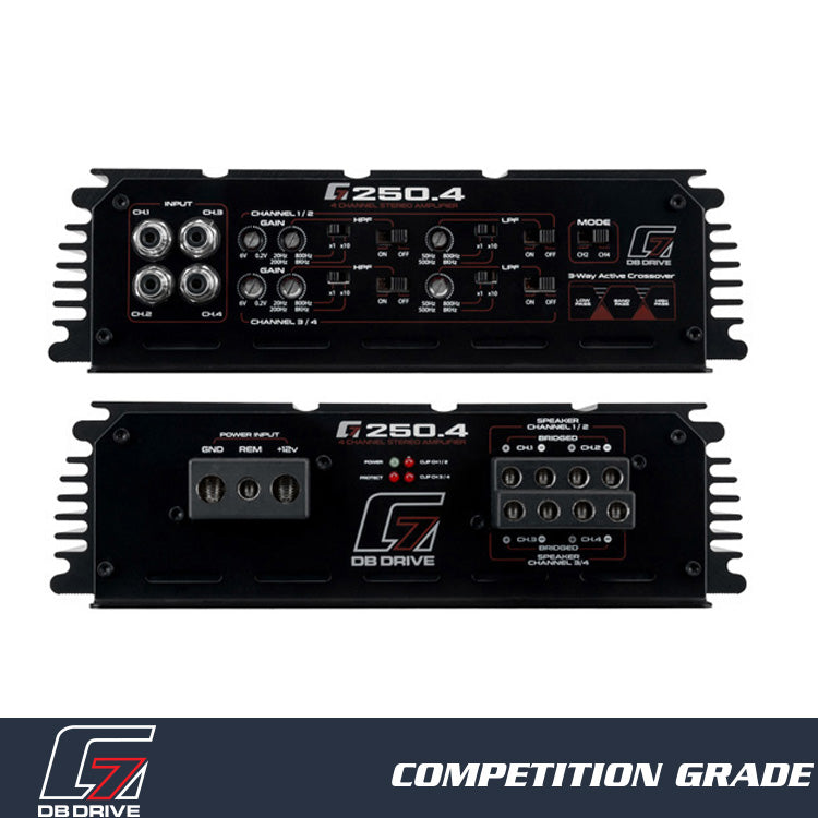 G7 250.4: Amplificador Clase D de 4 canales