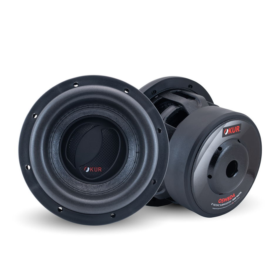 OSW8D4 : Woofer de 8" con doble bobina de 4 ohmios y canasta de aluminio fundido