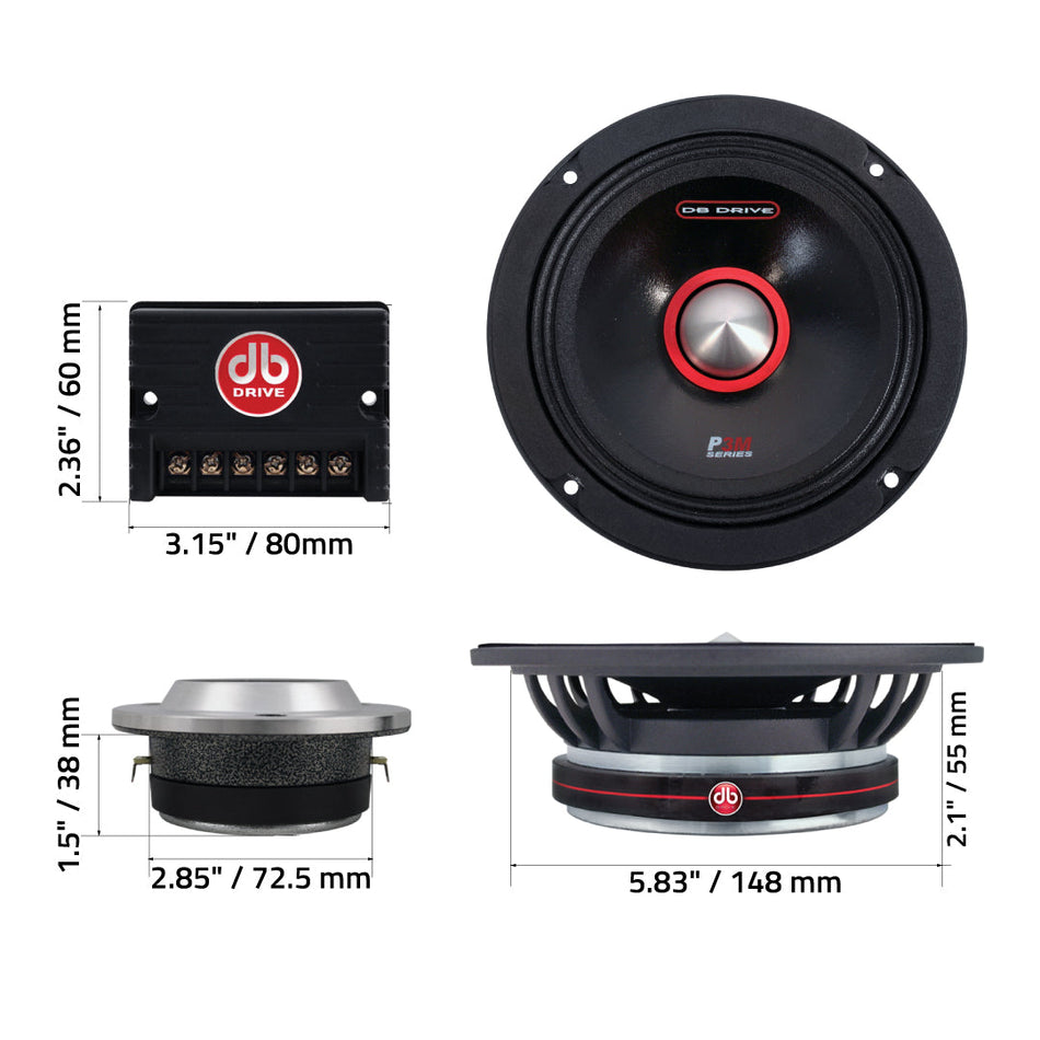 P3 4M6K: Kit de componentes con 4 medios de 6.5" y 2 tweeters