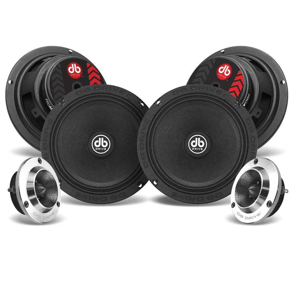 PRO6K4M: Kit Componente PRO Audio de 6.5" con 4 Medios y 2 Tweeters
