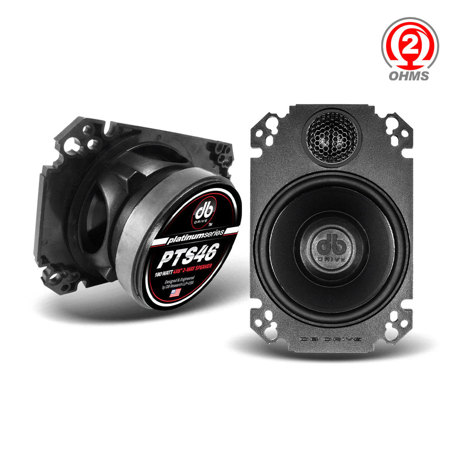 PTS46: Bocina de 2 Vías de 4" x 6" (1 par)