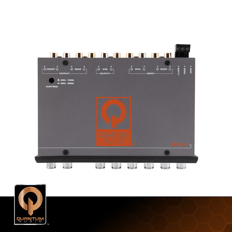 QEQ5: Ecualizador de 5 bandas con crossover pasa-bajas en el panel frontal