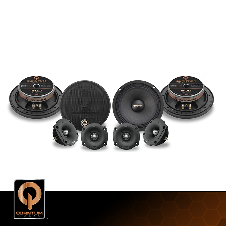 QPRO6K4MT: Kit de componentes de audio profesional de 6.5 pulgadas (4 medios rangos / 4 tweeters)