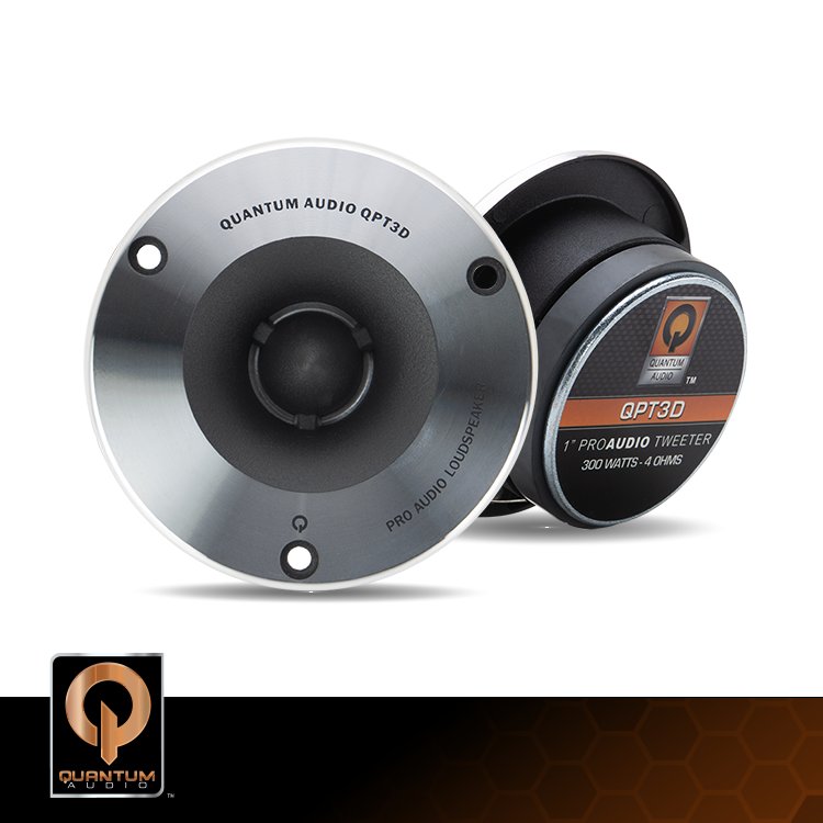 QPT3D: Tweeter de audio profesional con chasis de aluminio fundido (1 par)