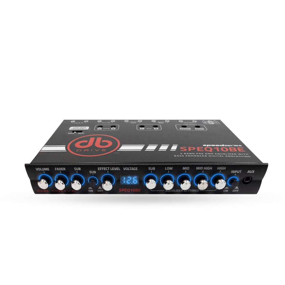SPEQ10BE: Ecualizador preamplificado de 5 bandas con procesamiento digital de realce de bajos