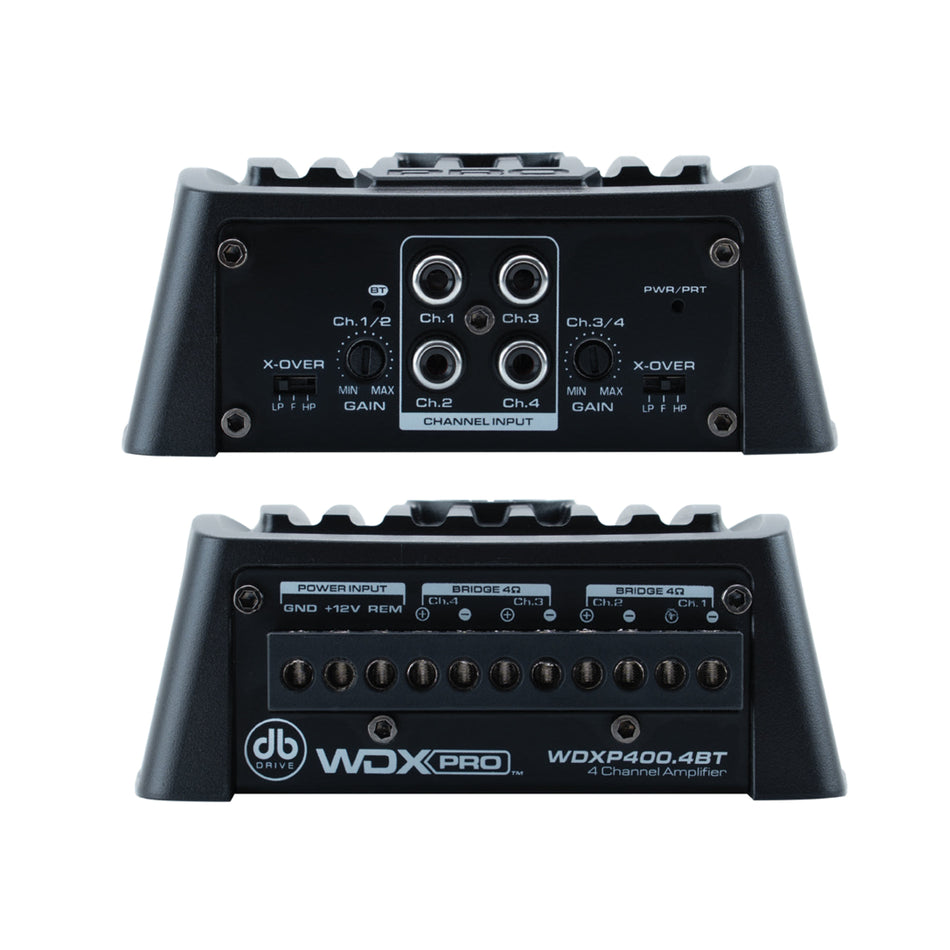 WDX P400.4BT : Amplificador Clase D compacto de 4 canales para powersports con receptor Bluetooth integrado