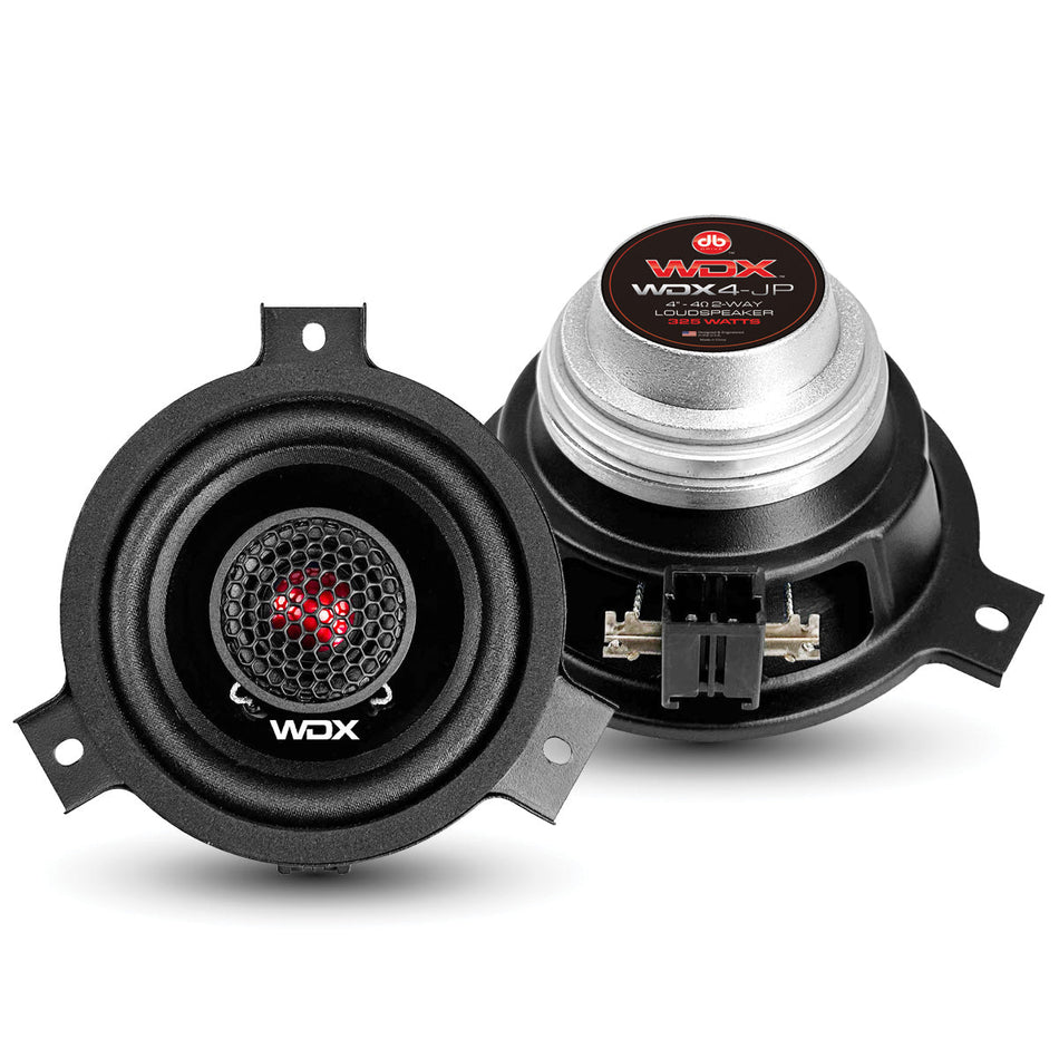 WDX4-JP: Bocina NEO WDX de 2 vías de 4 pulgadas, compatible con montaje OEM Jeep, 1 par.