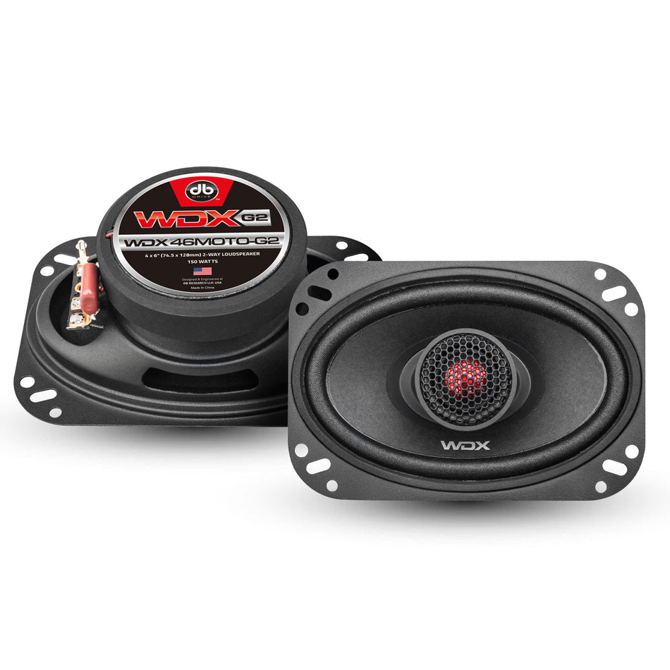 WDX46MOTO-G2: Bocina Moto de 2 vías de 4 x 6 pulgadas, 1 par