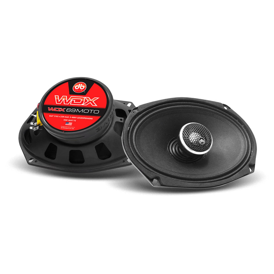WDX69MOTO: Altavoces para motocicleta Moto de 2 vías de 6" × 9" (1 par)