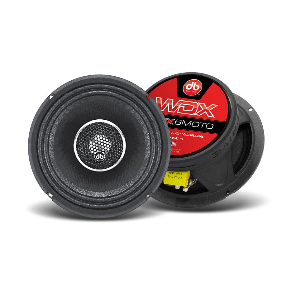 WDX6MOTO: Altavoces para motocicleta de 2 vías de 6.5 pulgadas (1 par)