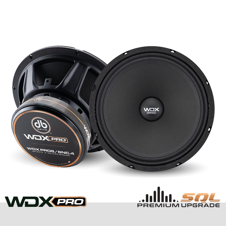 WDXPRO8/8NC.4: Medio bajo de audio profesional Neo-Charged de 8 pulgadas (1 par)