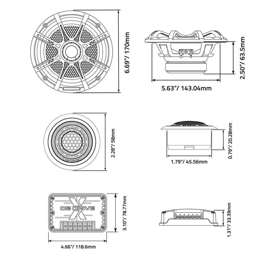 X-S65C : Altavoz componente de 6.5 pulgadas